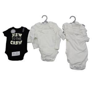 Baby Place Jumpsuit Infant 0 to 6 months White and Black Bundle of 10 Baby Wear